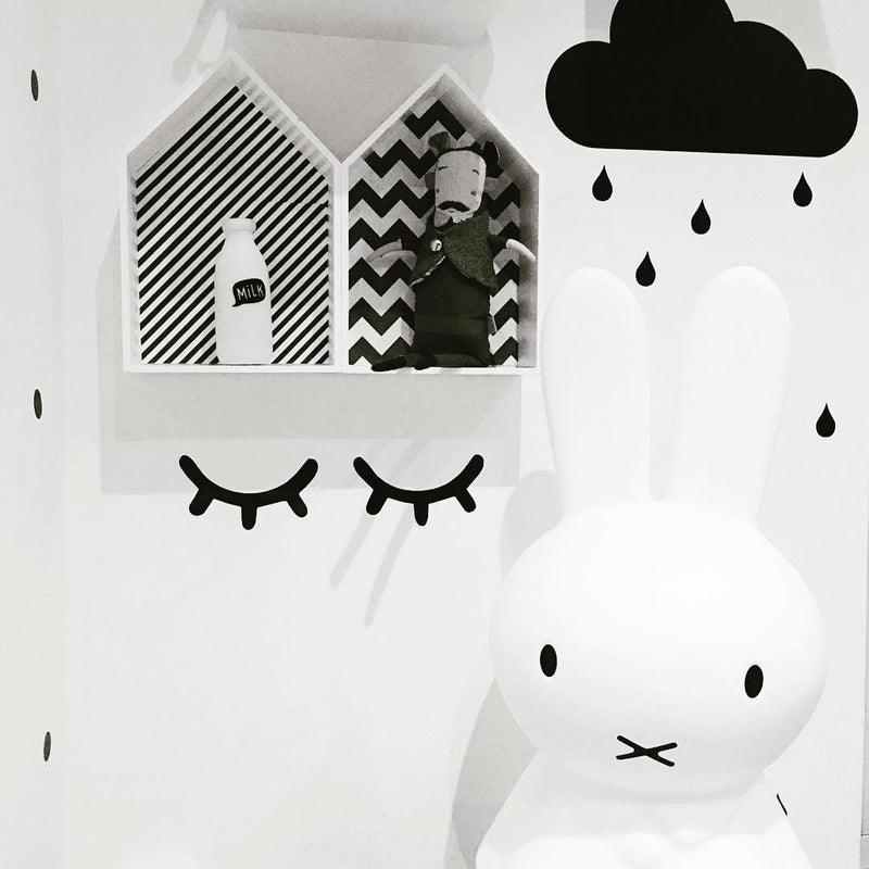 Decorative Nordic Wood Lashes Wall Sticker